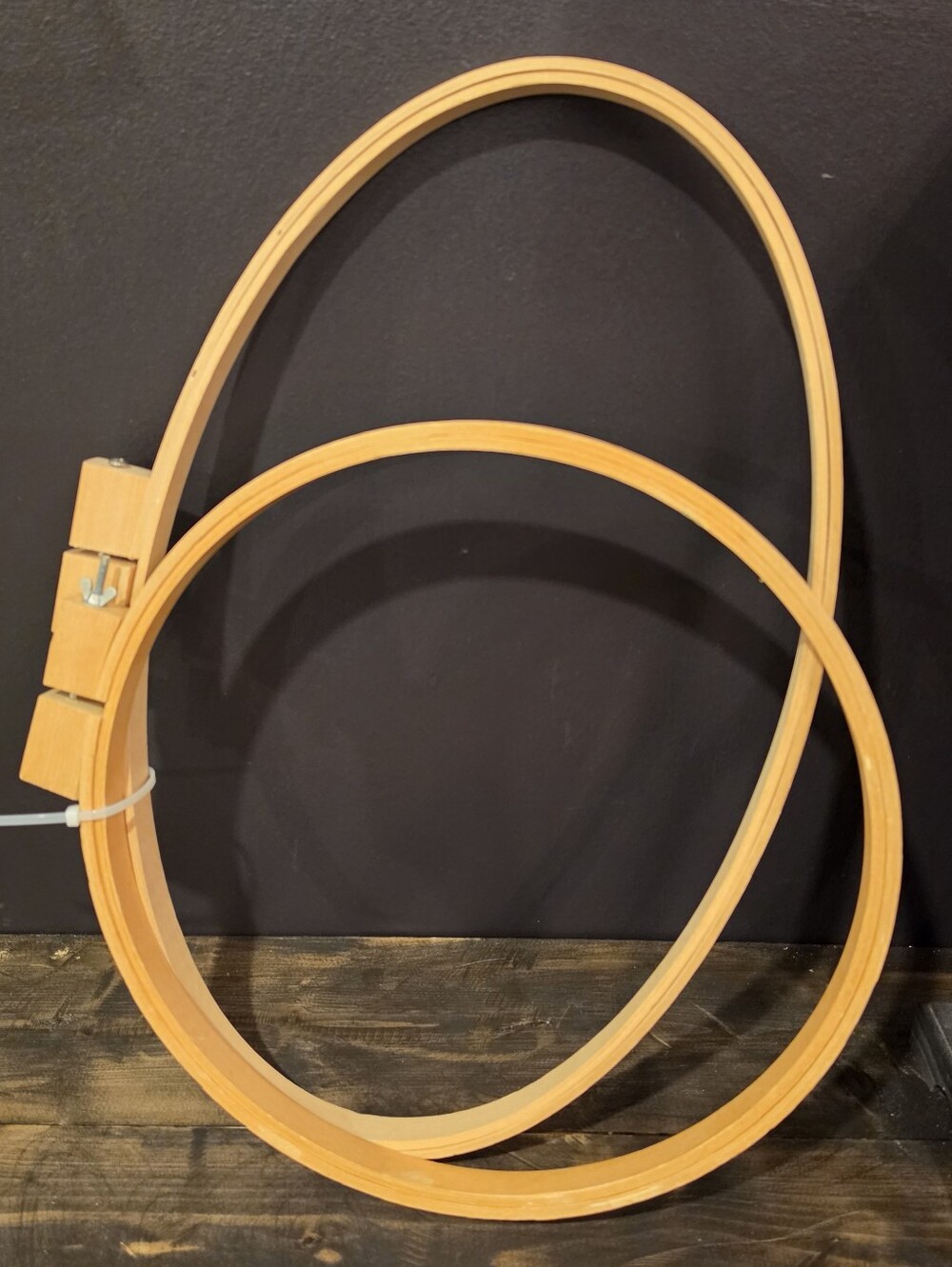 Vintage Loving Touch Wooden Quilting Hoops Set 14" Round & 20x12" Oval Frames